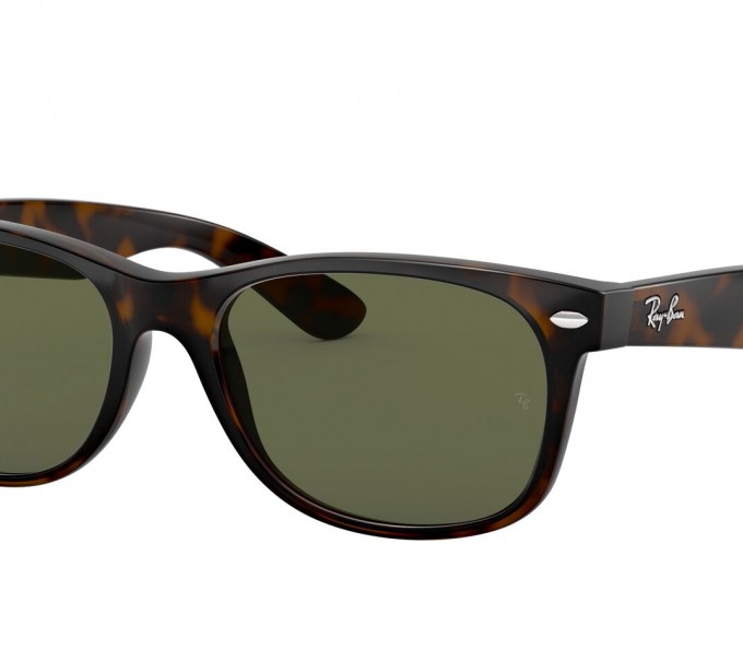 משקפי שמש RAY BAN מסגרת פלסטיק מנומר מבריק מידה 52-18