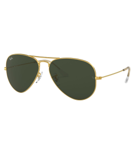 משקפי שמש RAY BAN מסגרת טייסים מתכת זהב מידה 55-14