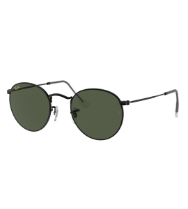 משקפי שמש RAY BAN מסגרת מתכת עגולה שחורה מידה 50-21